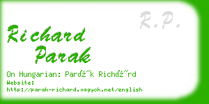richard parak business card